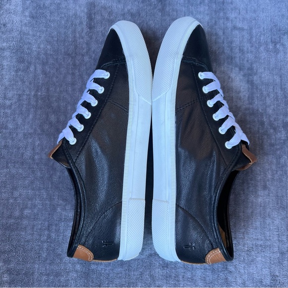 FRYE Gia Leather Platform Women’s Sneakers Sz 9 M Low Top Black Lace Up Casual - Picture 10 of 13